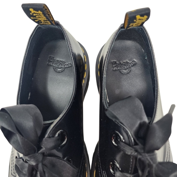 Dr.Martens Holly Platform Oxford In Black Patent Leather Size 9 - Picture 12 of 16